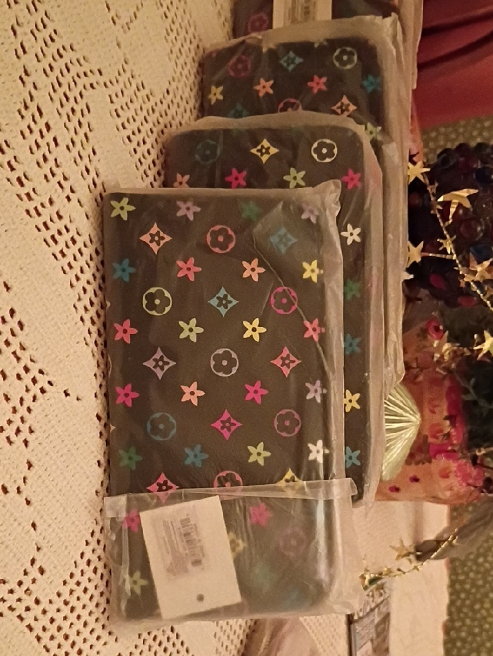 Black Multicolor Monogram Wallet